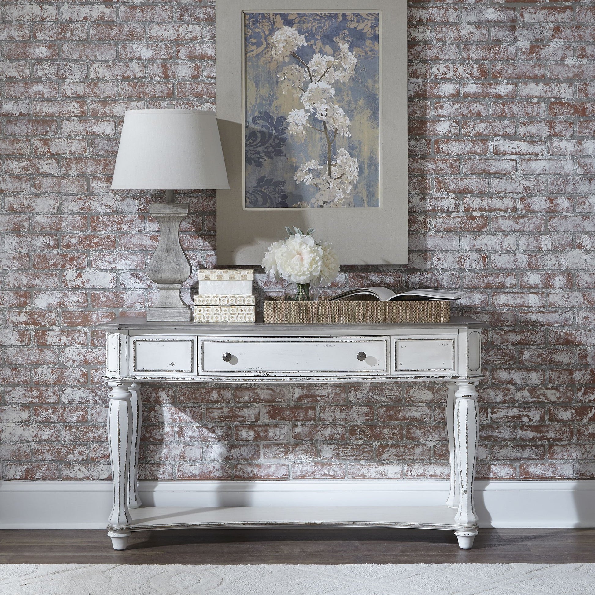 Magnolia Manor - Sofa Table - White - Hornell Furniture Outlet