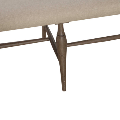 Americana Farmhouse - Upholstered Seat Windsor Bench (RTA) - Light Brown - Hornell Furniture Outlet