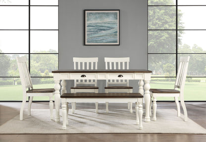 Joanna - 4 - Drawer Dining Table - White - Hornell Furniture Outlet
