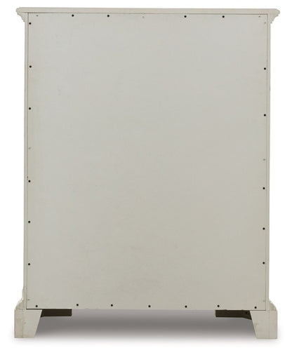Arlendyne - Antique White - Five Drawer Chest - Hornell Furniture Outlet