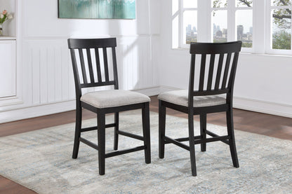 Halle - Counter Chair (Set of 2) - Dark Brown - Hornell Furniture Outlet