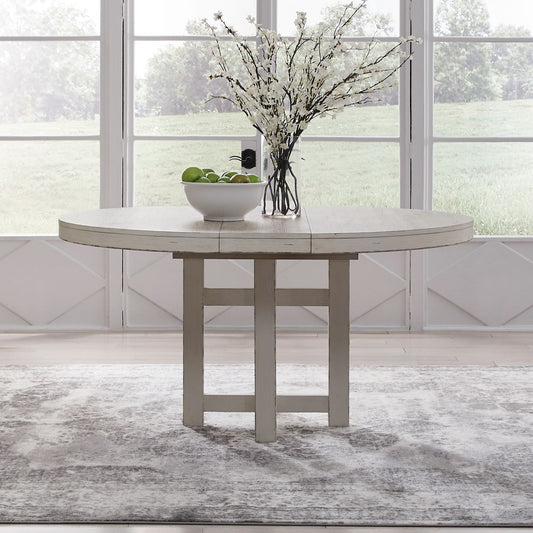 Backroads - Pedestal Table - White - Hornell Furniture Outlet