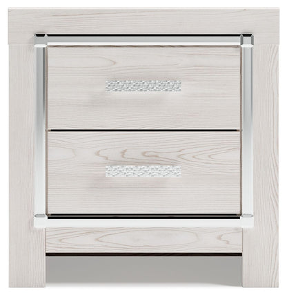 Altyra - White - Two Drawer Night Stand - Hornell Furniture Outlet