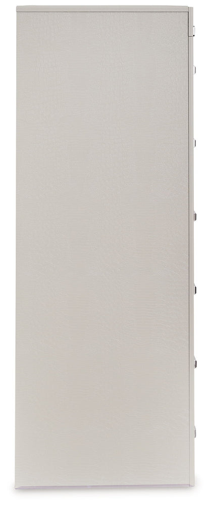 Zyniden - Silver - Five Drawer Chest - Hornell Furniture Outlet