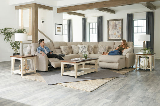 McPherson - Castered Cocktail Ottoman - White - Hornell Furniture Outlet