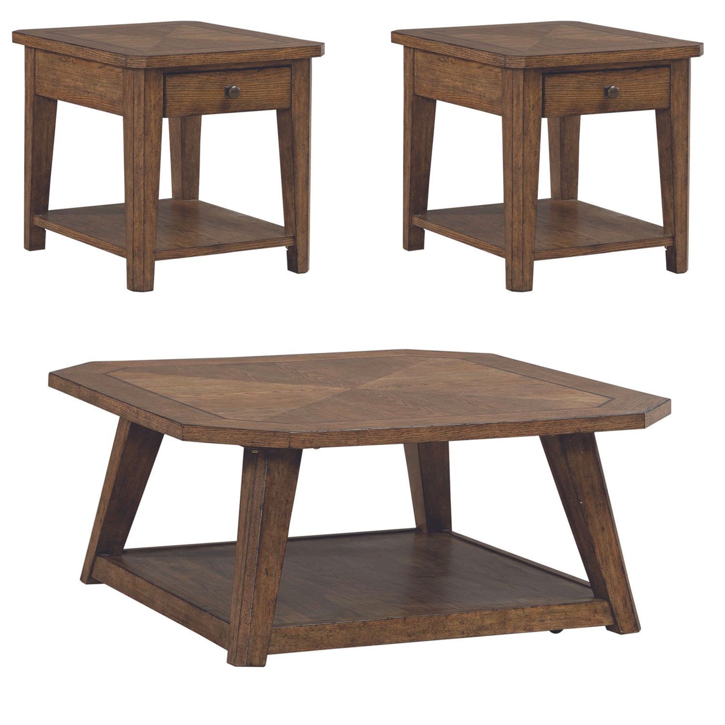 Carolina Park - 3 Piece Set - Brown - Hornell Furniture Outlet