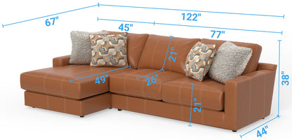 Minori - Italian Leather Sectional - Hornell Furniture Outlet