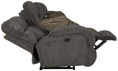 Ashland - Power Lay Flat Reclining Console Loveseat - Hornell Furniture Outlet