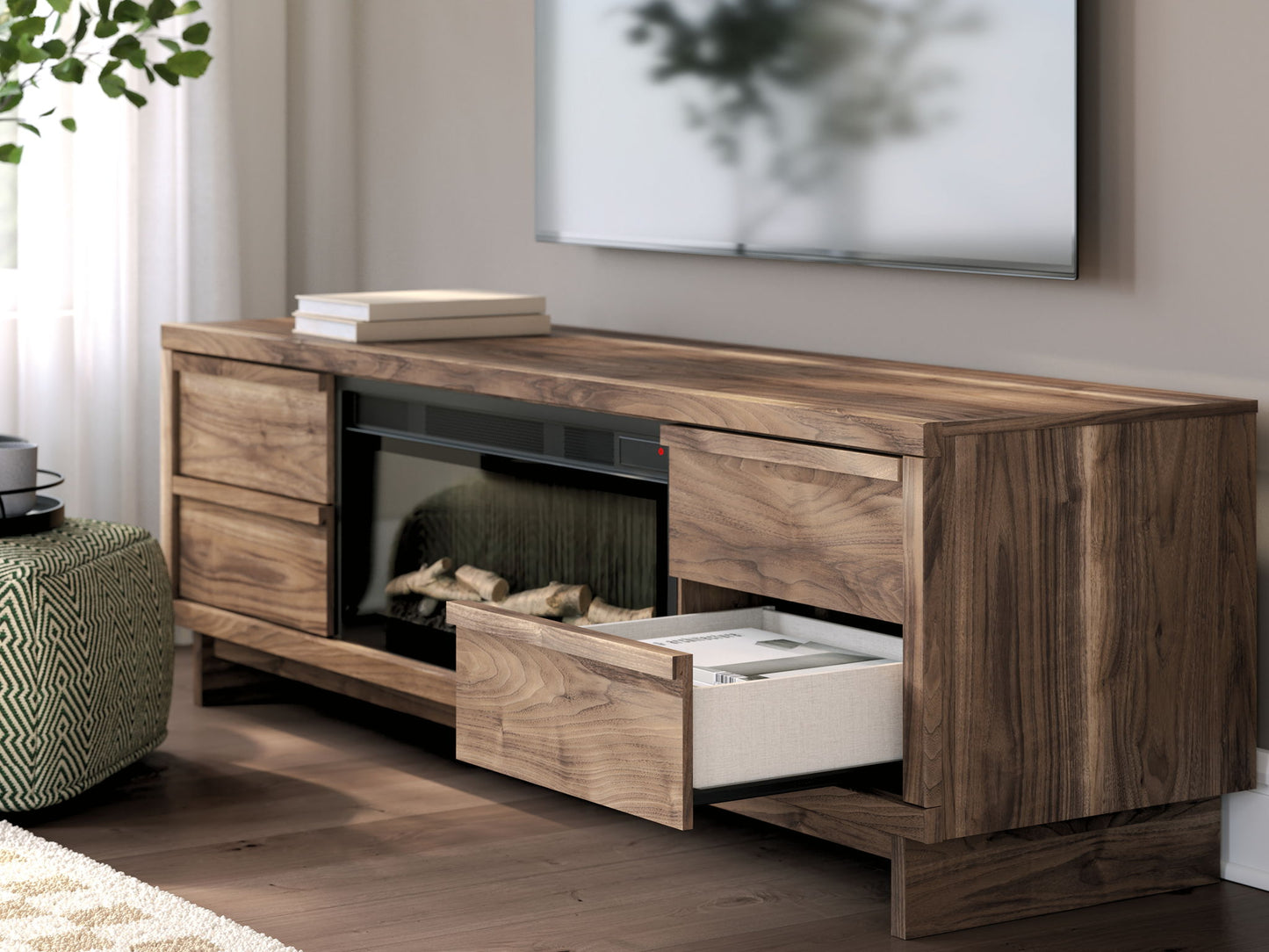 Zadilyn - TV Stand With Fireplace Option - Hornell Furniture Outlet