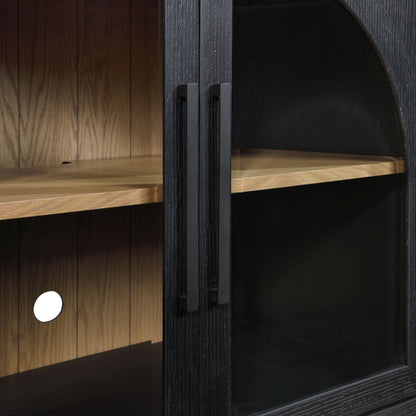 Magnolia - Cathedral Doored Server - Black - Hornell Furniture Outlet