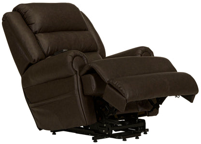 Muncy - Power Lift Chaise Recliner With Dual Motor & Zero Gravity - Walnut - Hornell Furniture Outlet
