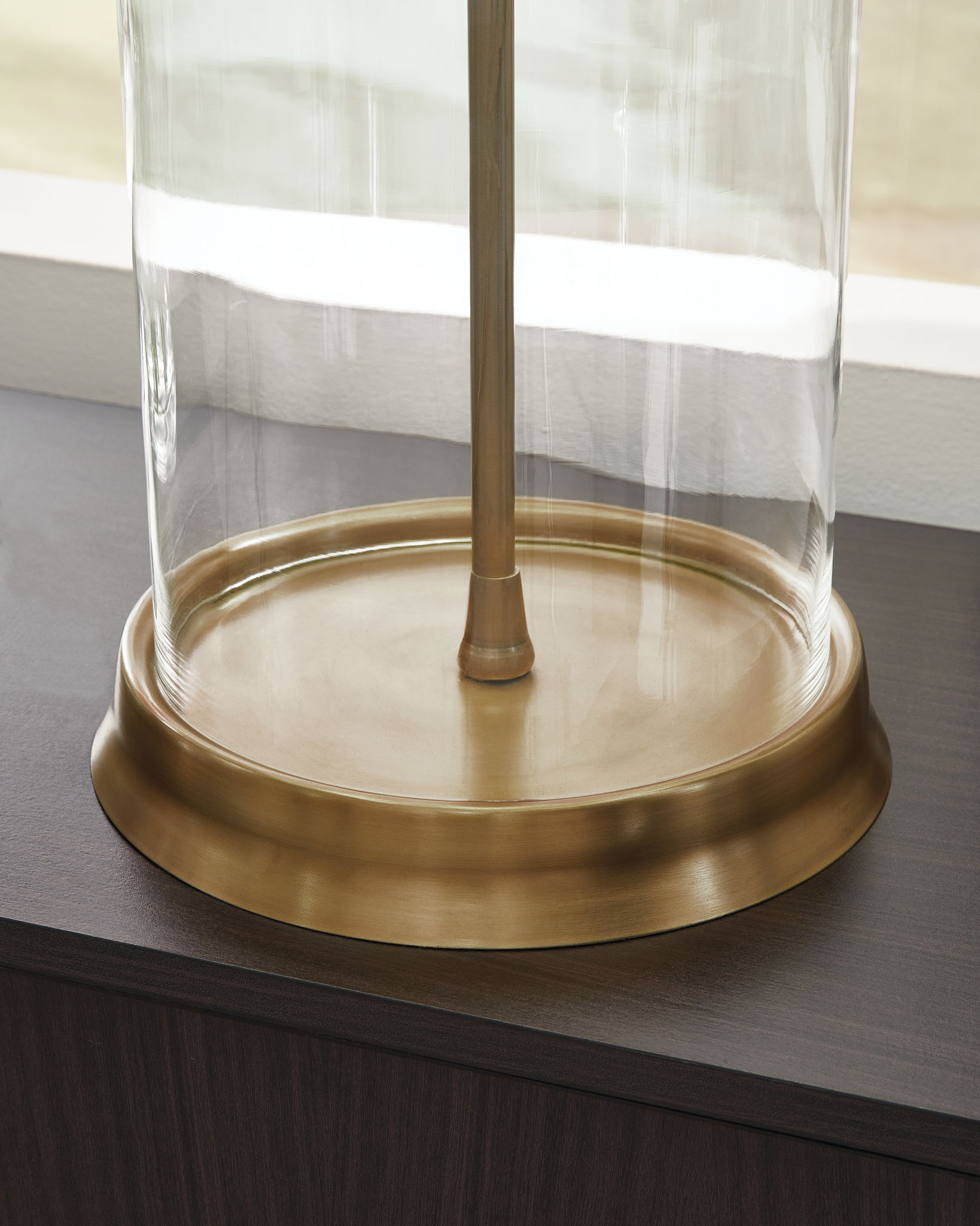 Gizeh - Glass Table Lamp - Clear / Gold Finish - Hornell Furniture Outlet