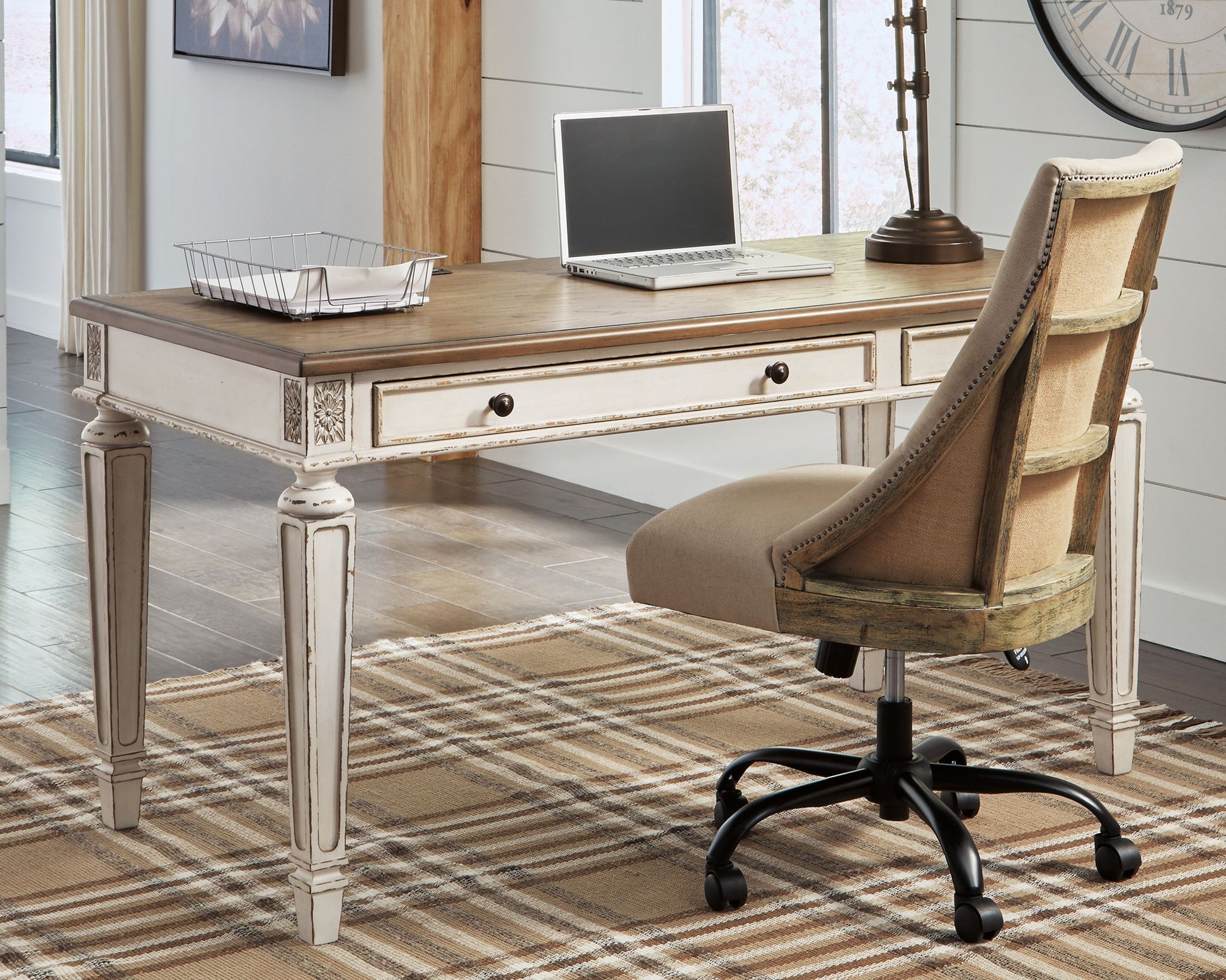 Realyn - Light Brown - Home Office Desk - Hornell Furniture Outlet