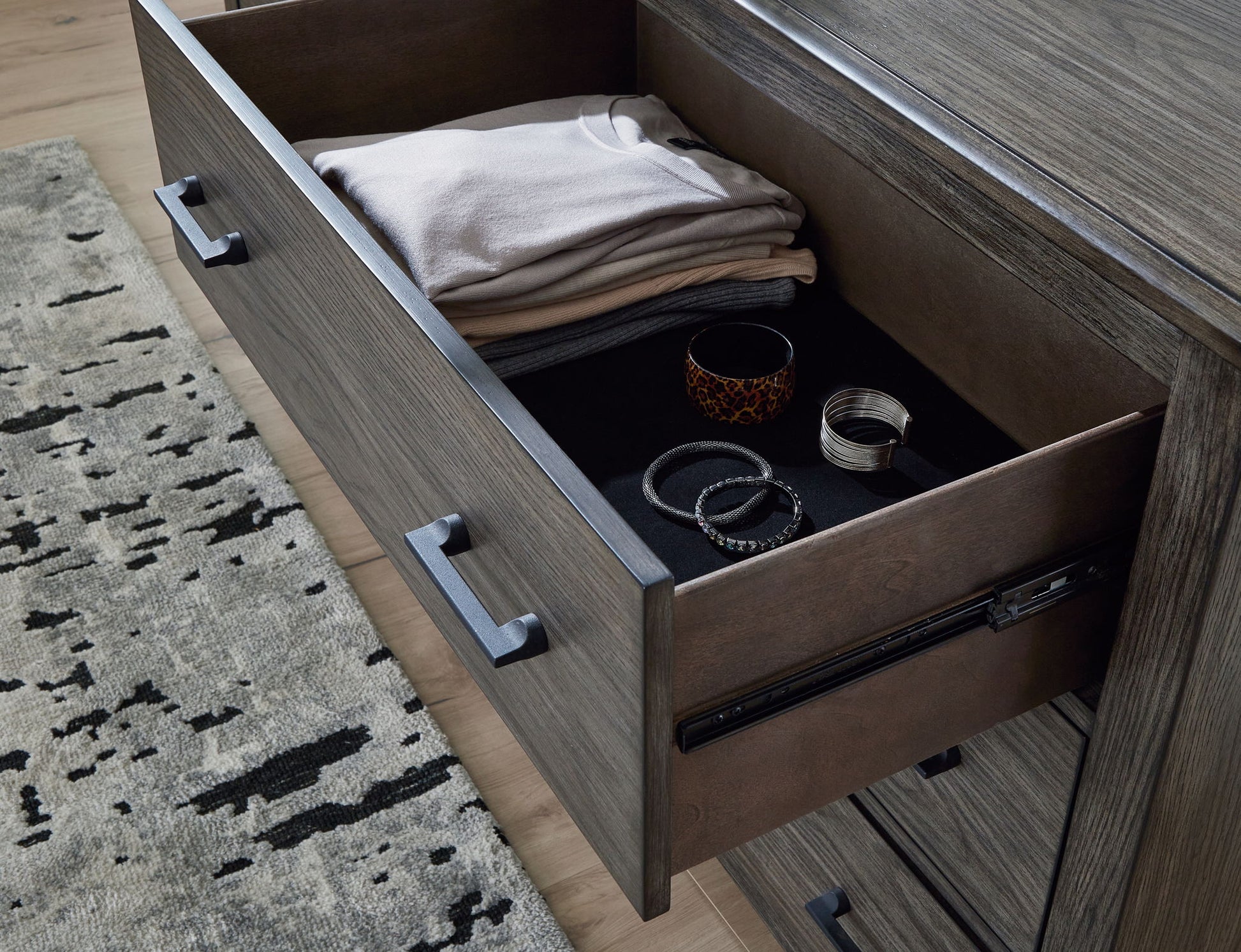 Montillan - Grayish Brown - Dresser And Mirror - Hornell Furniture Outlet