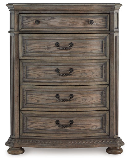 Ardenfield - Light Brown - Five Drawer Chest - Hornell Furniture Outlet