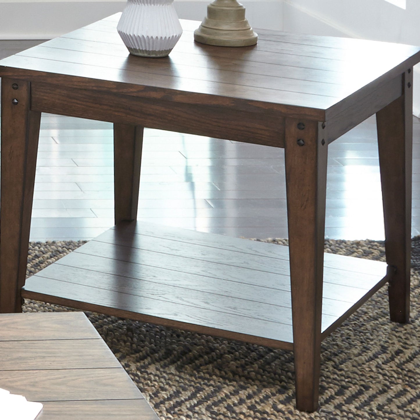 Lake House - Square Lamp Table - Hornell Furniture Outlet