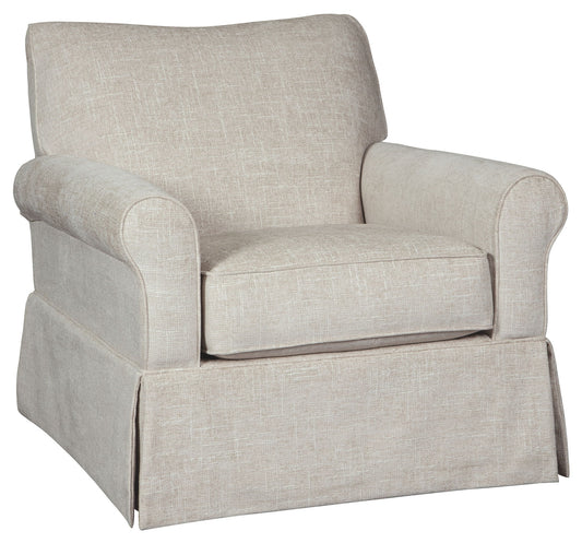 Searcy - Quartz - Swivel Glider Accent Chair - Hornell Furniture Outlet