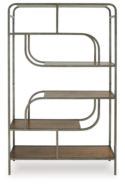 Jaddon - Brown / Antique Silver - Bookcase - Hornell Furniture Outlet
