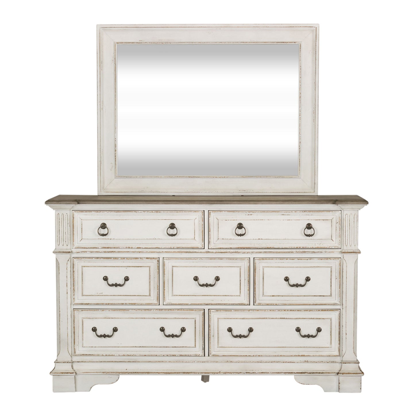 Abbey Park - Sleigh Bed, Dresser & Mirror - Hornell Furniture Outlet