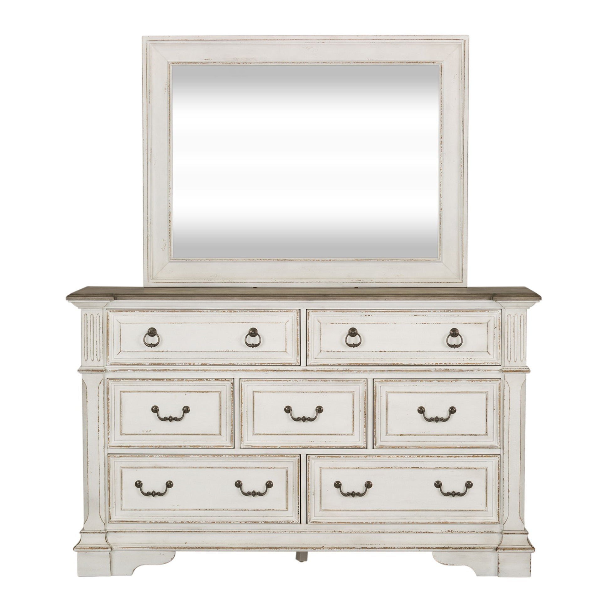 Abbey Park - Sleigh Bed, Dresser & Mirror - Hornell Furniture Outlet