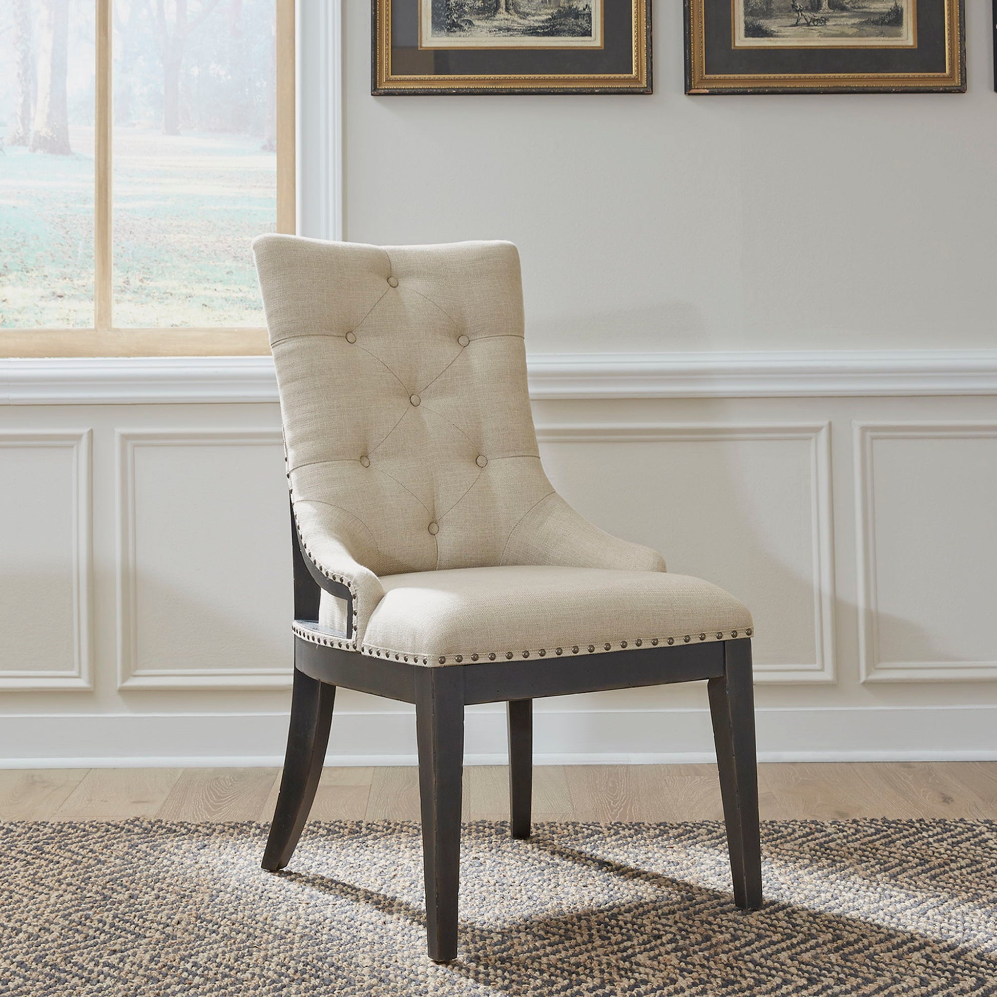 Americana Farmhouse - Upholstered Shelter Side Chair - Hornell Furniture Outlet