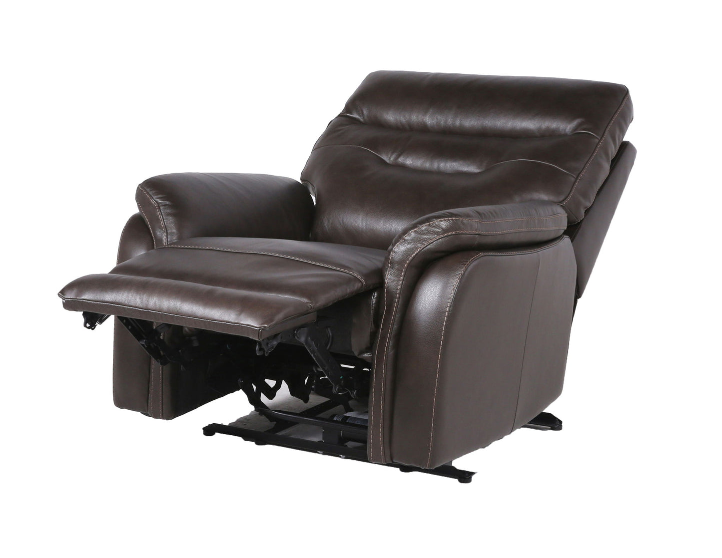 Fortuna - Dual Power Recliner - Coffee - Hornell Furniture Outlet