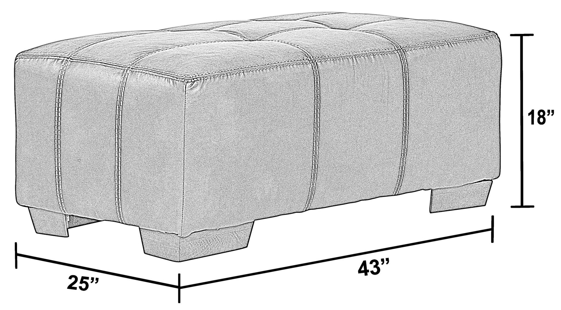 Drummond - Ottoman - Hornell Furniture Outlet