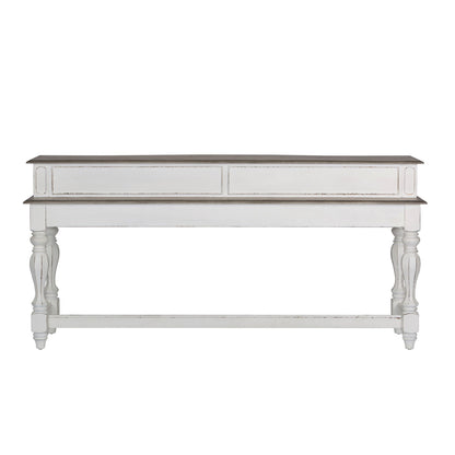 Magnolia Manor - Console Bar Table - White - Hornell Furniture Outlet