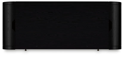 Rowanbeck - Black - Home Office Desk - Hornell Furniture Outlet