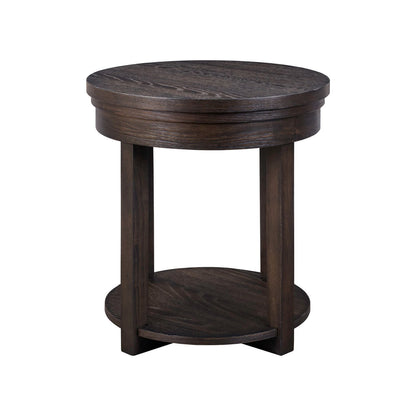 Weston - Round End Table - Brown - Hornell Furniture Outlet