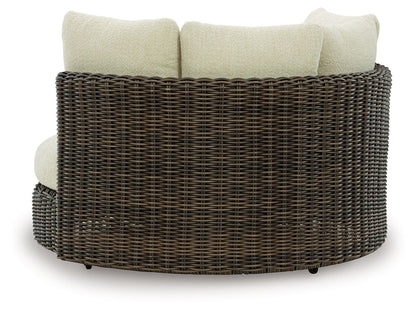 Kimora - Beige / Dark Brown - Swivel Lounge Chair With Cushion - Hornell Furniture Outlet