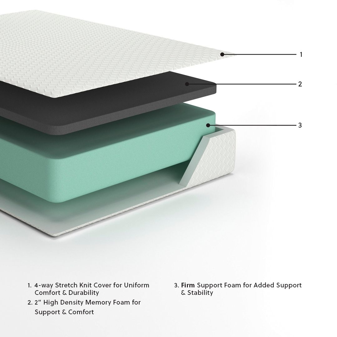 Chime 12 Inch Memory Foam - White - California King Mattress - 12 - inch - Hornell Furniture Outlet