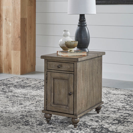 Americana Farmhouse - Chair Side Table - Light Brown - Hornell Furniture Outlet