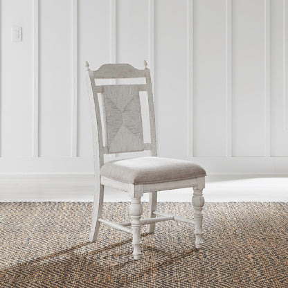 River Place - Panel Back Side Chair (RTA) - White - Hornell Furniture Outlet