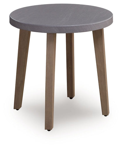 Harmony Headlands - Round End Table - Natural / Gray - Hornell Furniture Outlet