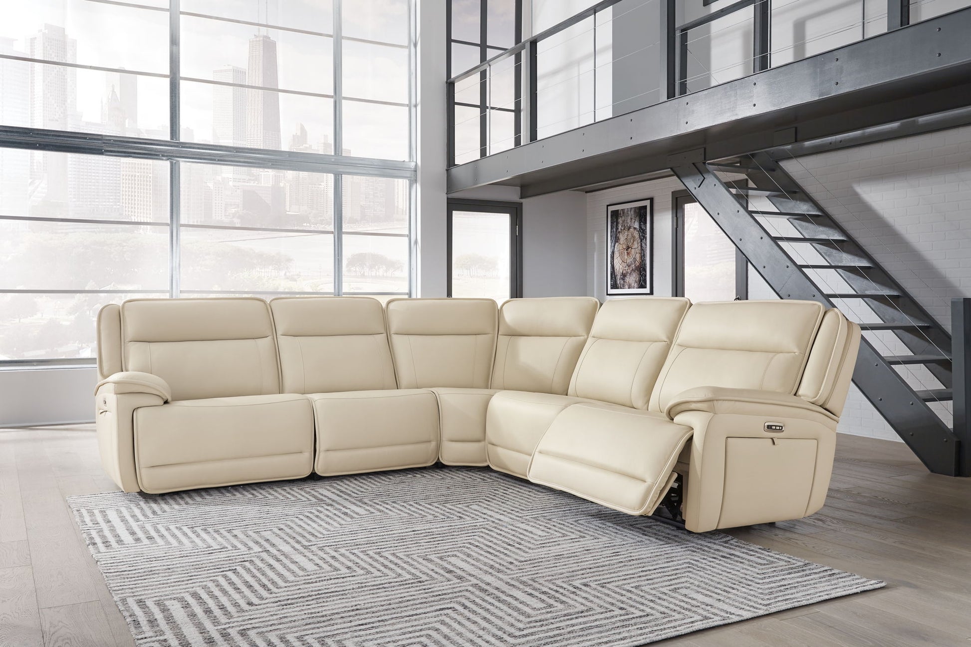 Double Deal - Reclining Sectional - Hornell Furniture Outlet