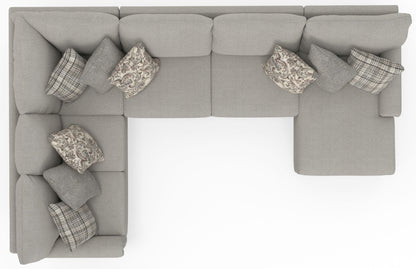 Livingston - Sectional With Comfort Coil Seating And Accent Pillows Included - Hornell Furniture Outlet