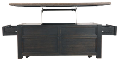 Tyler Creek - Grayish Brown / Black - Lift Top Cocktail Table - Hornell Furniture Outlet