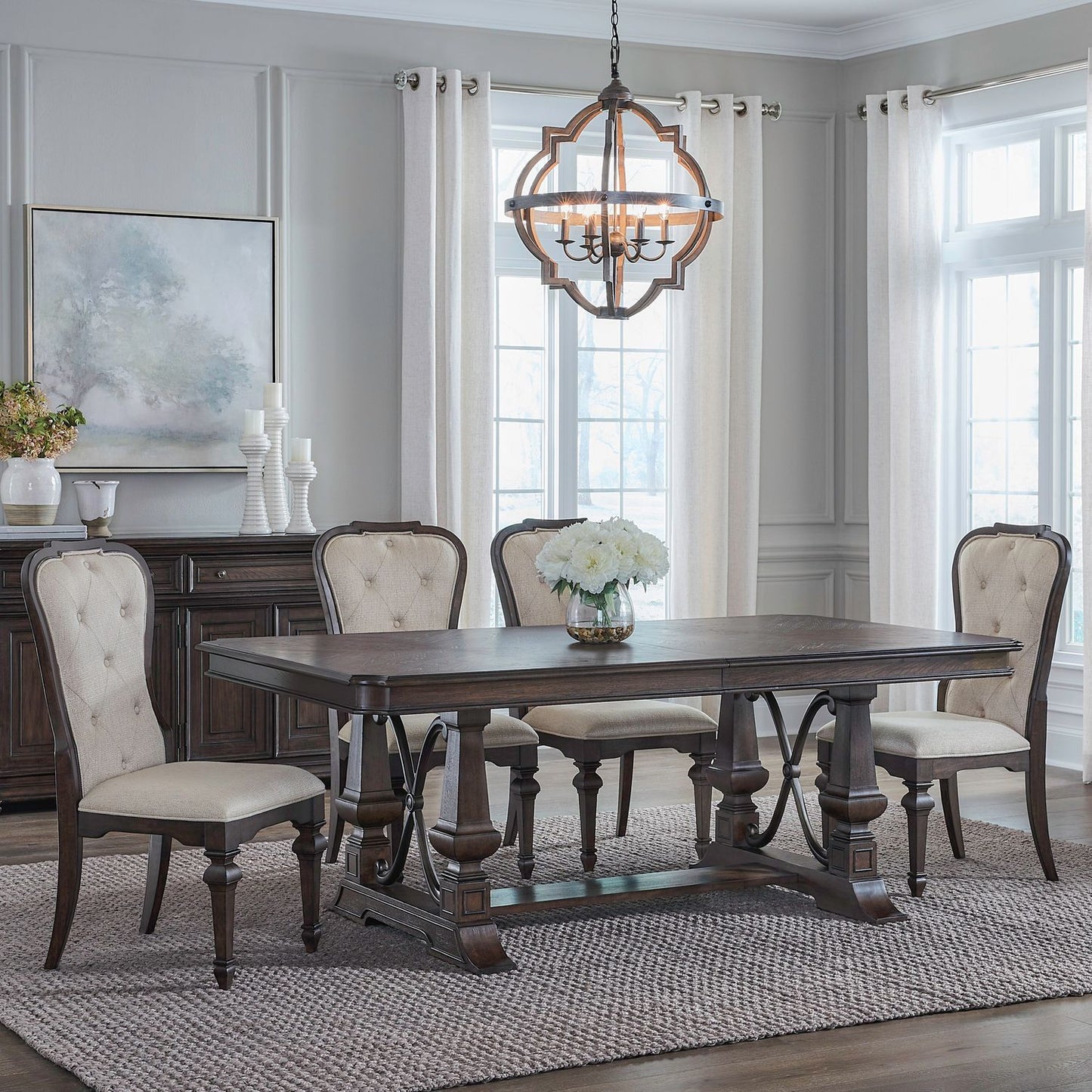 Provence Park - Trestle Table Set - Hornell Furniture Outlet