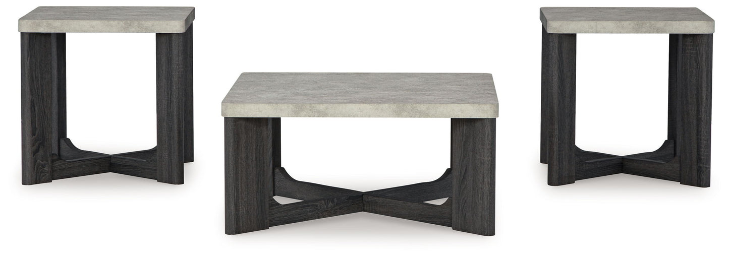 Sharstorm - Two - tone Gray - Occasional Table Set (Set of 3) - Hornell Furniture Outlet