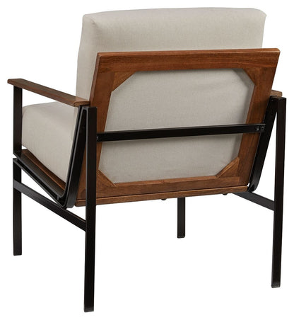Tilden - Ivory / Brown - Accent Chair - Hornell Furniture Outlet