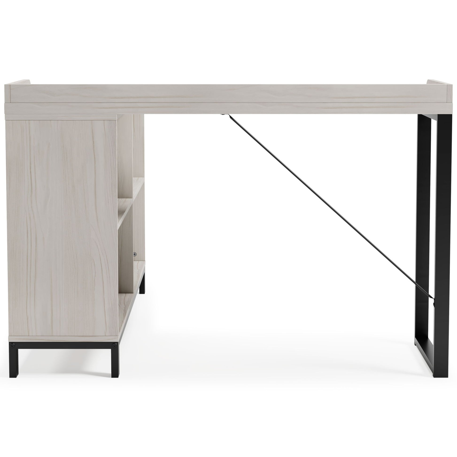 Bayflynn - White / Black - L - Desk - Hornell Furniture Outlet