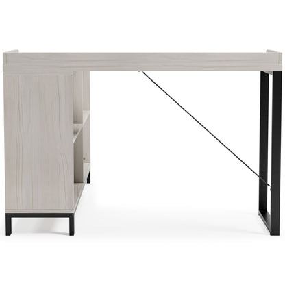Bayflynn - White / Black - L - Desk - Hornell Furniture Outlet