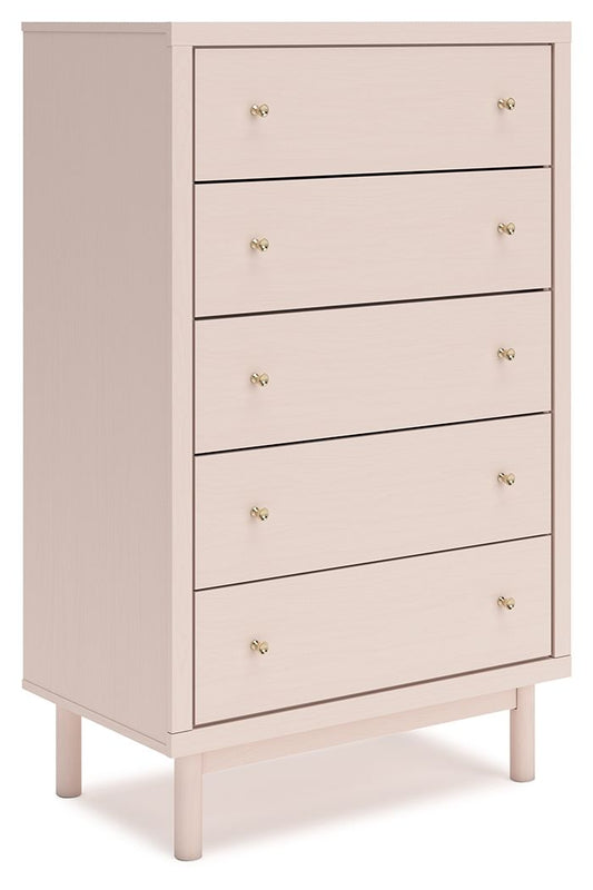 Wistenpine - Blush - Five Drawer Chest - Hornell Furniture Outlet