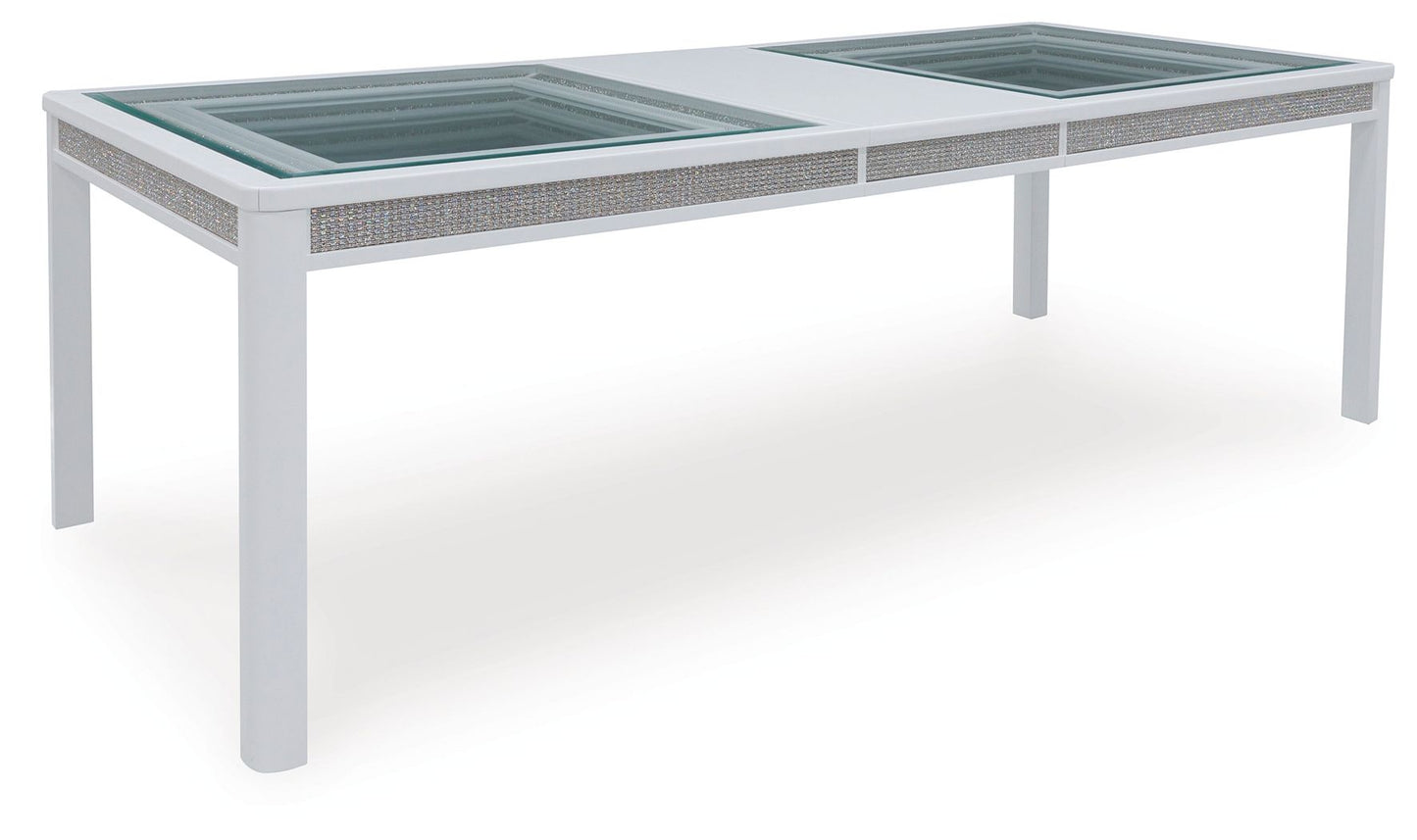 Chalanna - White - Rectangular Dining Room Extension Table - Hornell Furniture Outlet