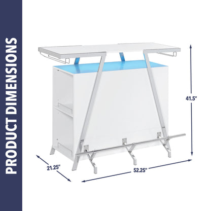 Zena - 3 Piece Bar Set - White - Hornell Furniture Outlet