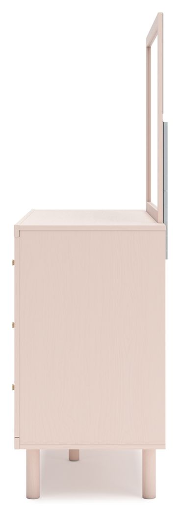 Wistenpine - Blush - Dresser And Mirror - Hornell Furniture Outlet