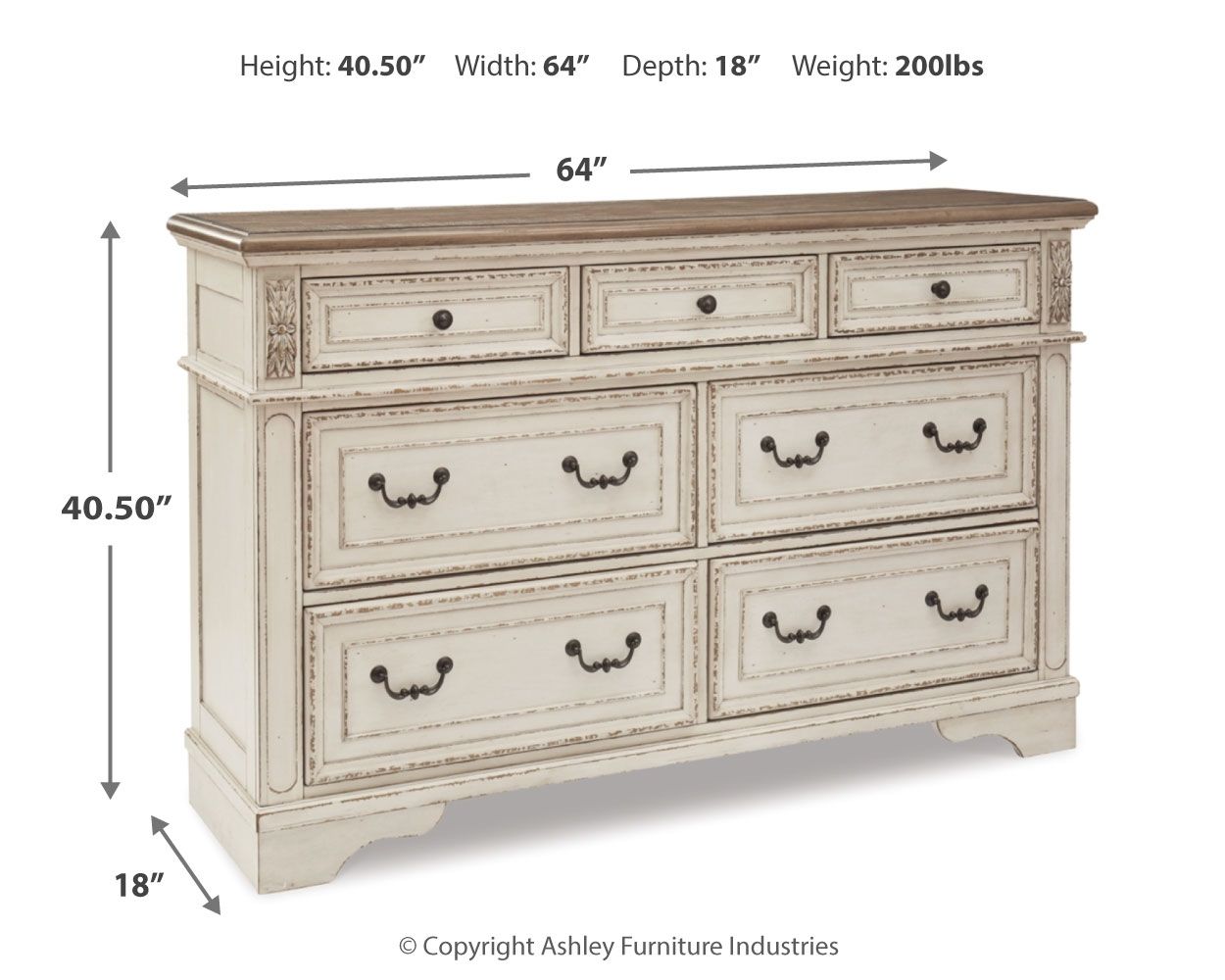 Realyn - Dresser, Mirror - Hornell Furniture Outlet