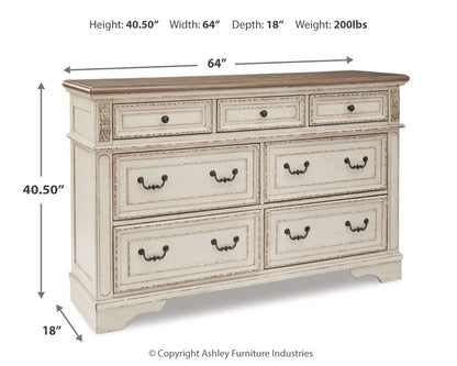 Realyn - Dresser, Mirror - Hornell Furniture Outlet