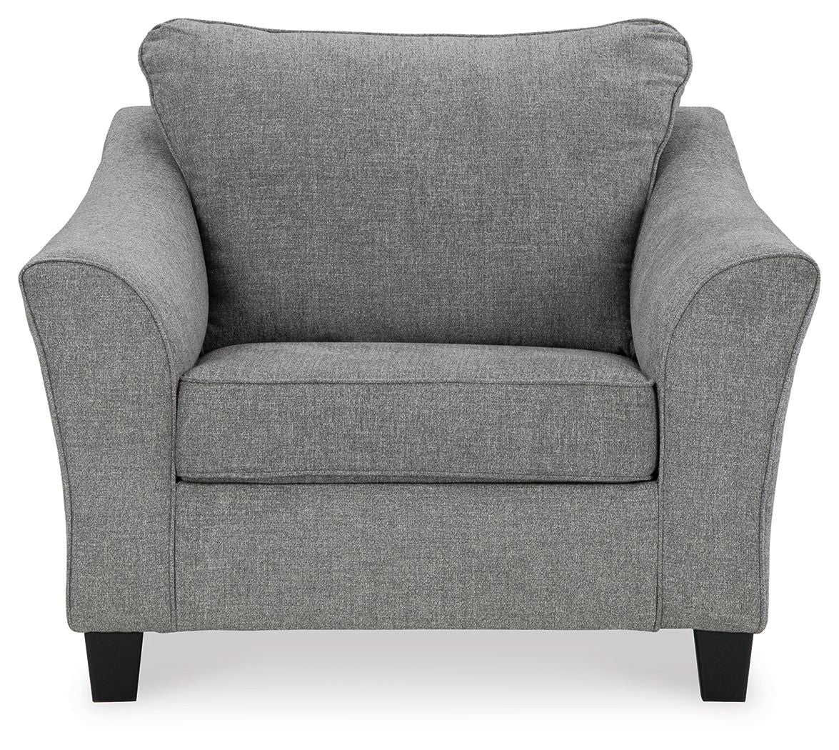 Mathonia - Smoke - Chair And A Half - Hornell Furniture Outlet